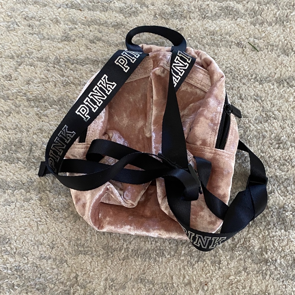 PINK Victoria's Secret Blush Velvet Backpack - Picture 2 of 6